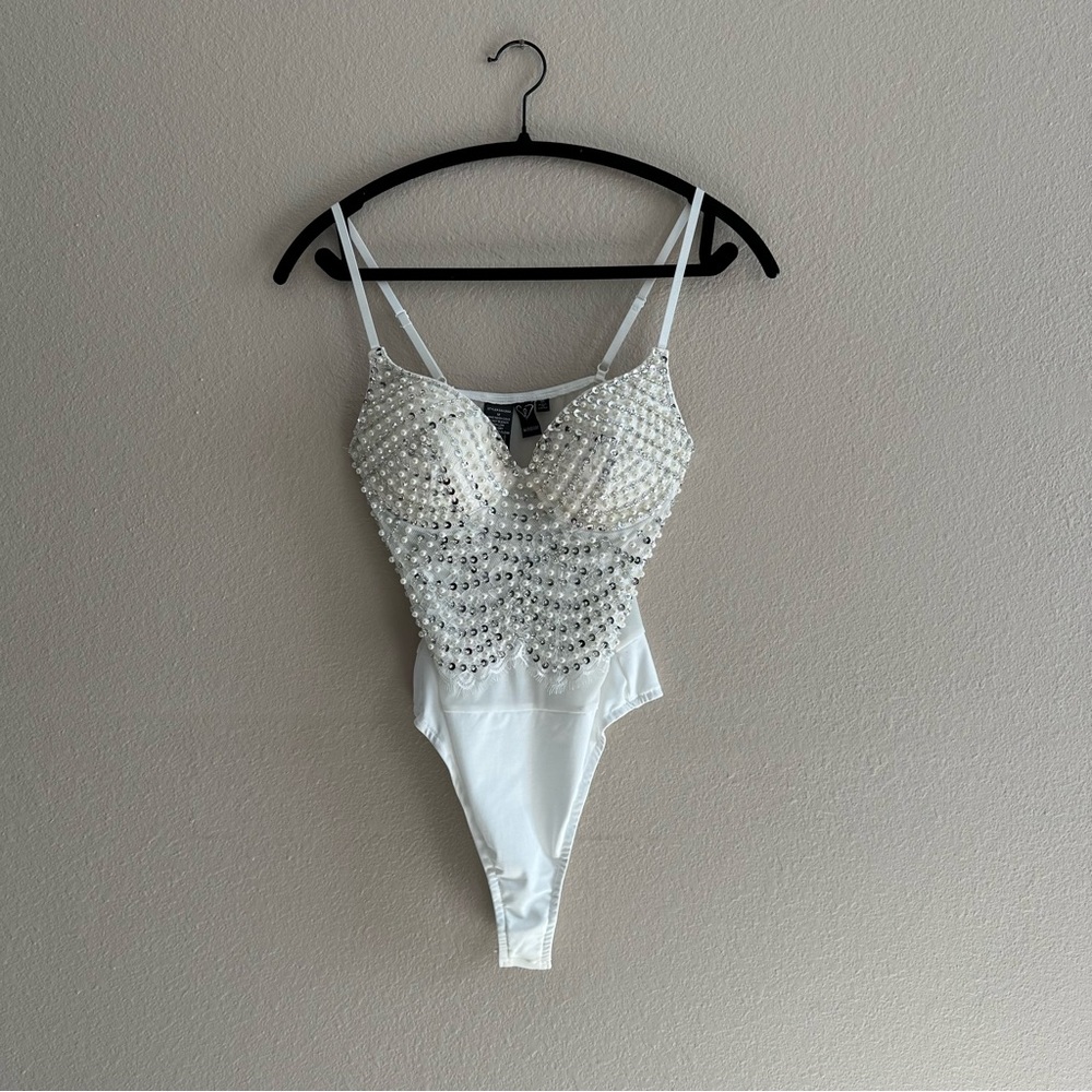 Windsor White Embellished Bodysuit